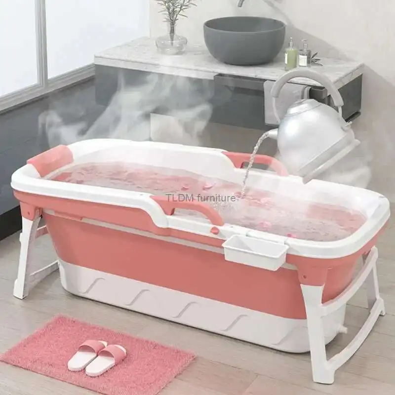 

Adult Bath Barrel Folding Bathtubs High Temperature Resistant Household Bath Barrel Thickened Large Thermal Insulation Bath Tub