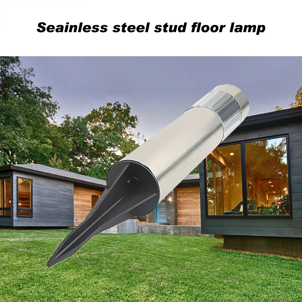 Pop Edelstahl LED Solar Rasen Lampe Outdoor Garten Pfad Rasen Licht Solar Poller Licht Led Solar Stick Lichter Weiß licht