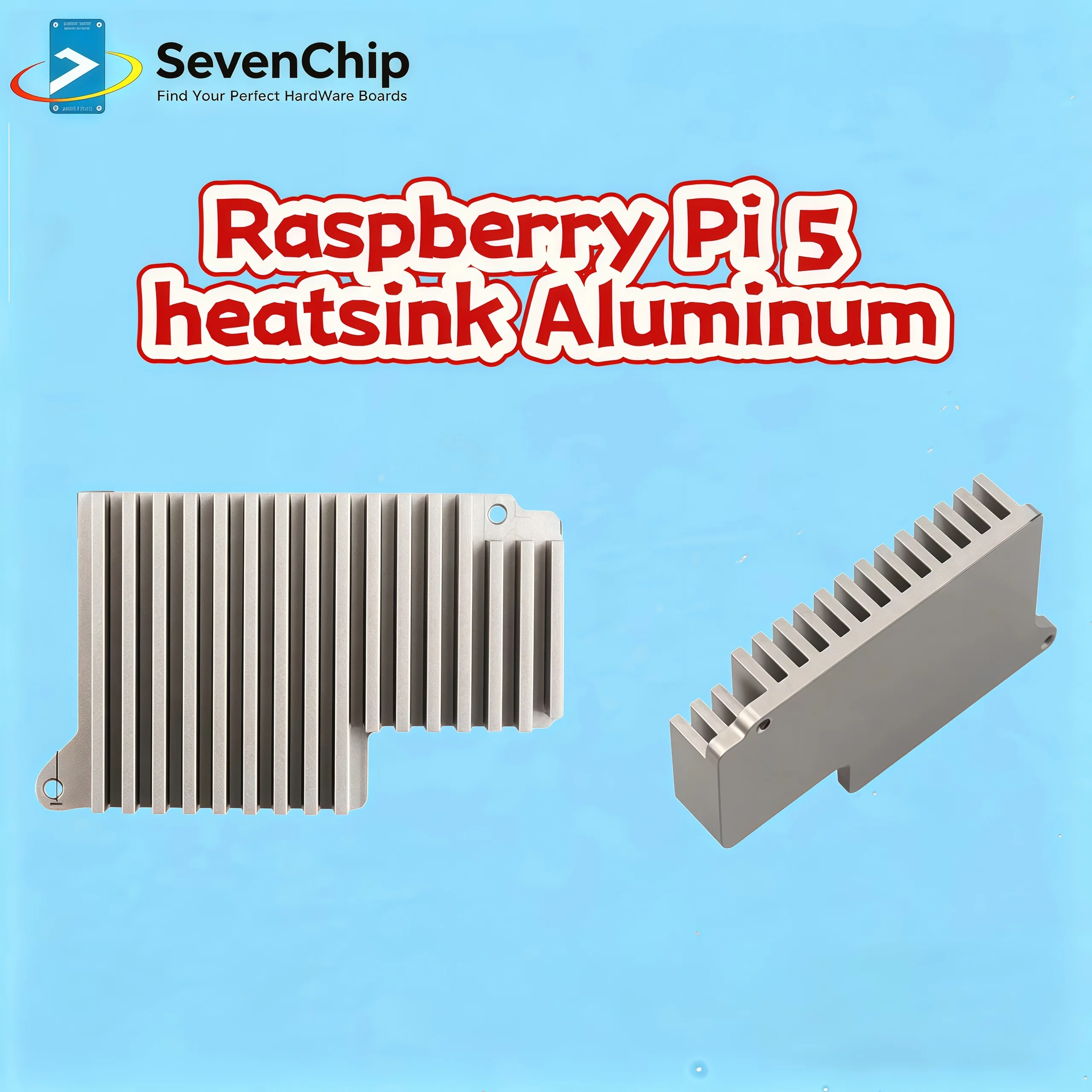 Raspberry Pi 5 Heatsink Aluminum Alloy Material, Oxidation Resistance, Thermal Conductivity, Excellent Corrosion Resistance