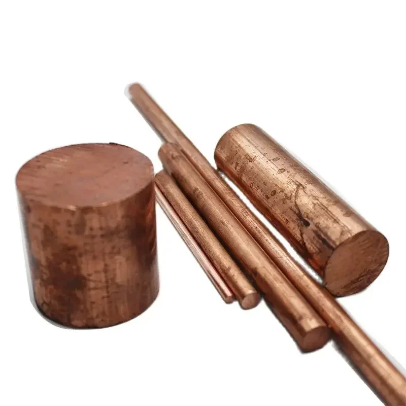 Barre ronde en cuivre, longueur 1m, diamètre 2 3 4 5 6 7 8 10 12 13 14 15 16 18 20 22 25 28 30 32 35 38 40 45 50 55 60mm, 1 pièce