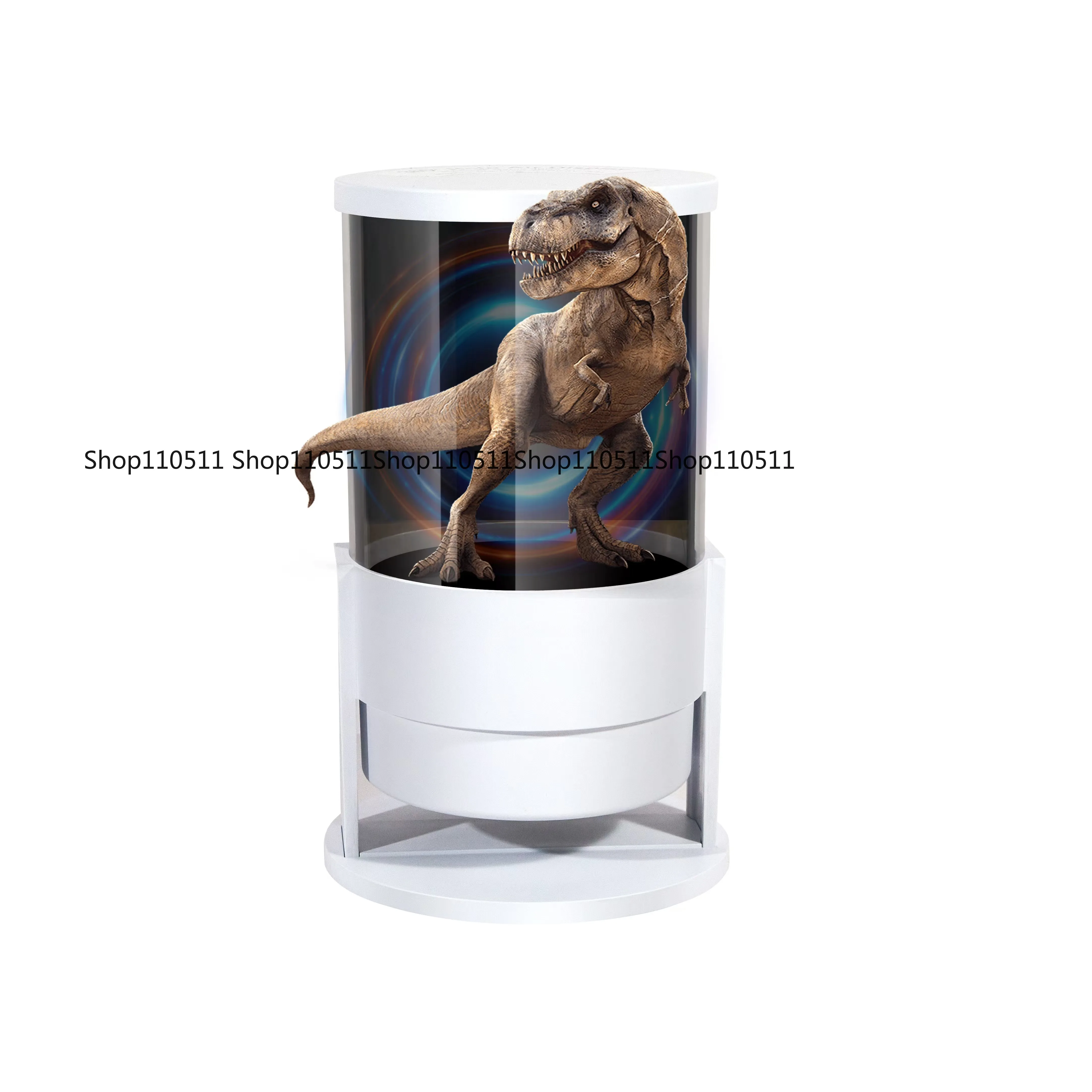 360 Degree Light Emitting Diode Advertising Cylinder Air Display 3D Holographic Fan with Acrylic Cover Desktop Mobile Pentium 4