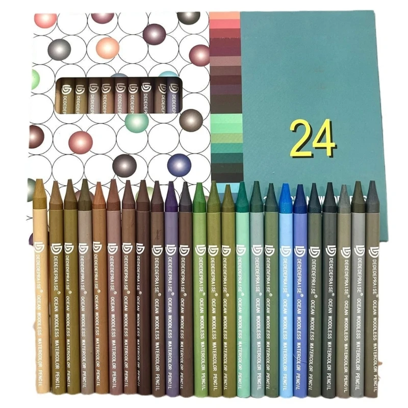 

24 цветных акварельных карандаша для детей-художников, рисующих бездревесными цветными карандашами 87HA