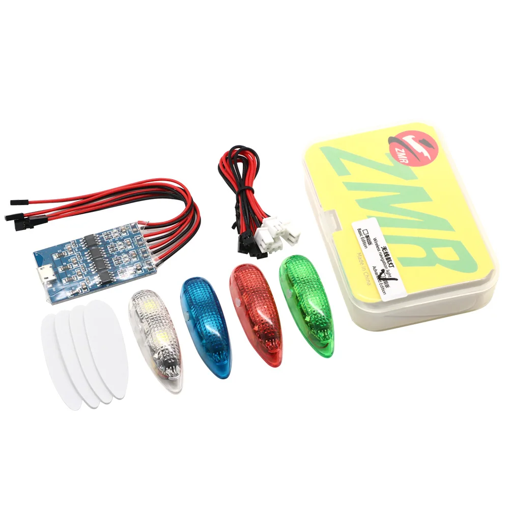 Nueva luz de navegación inalámbrica ZMR III 1S recargable 4 modos luces LED para avión RC Hobby Quadcopter avión de ala fija