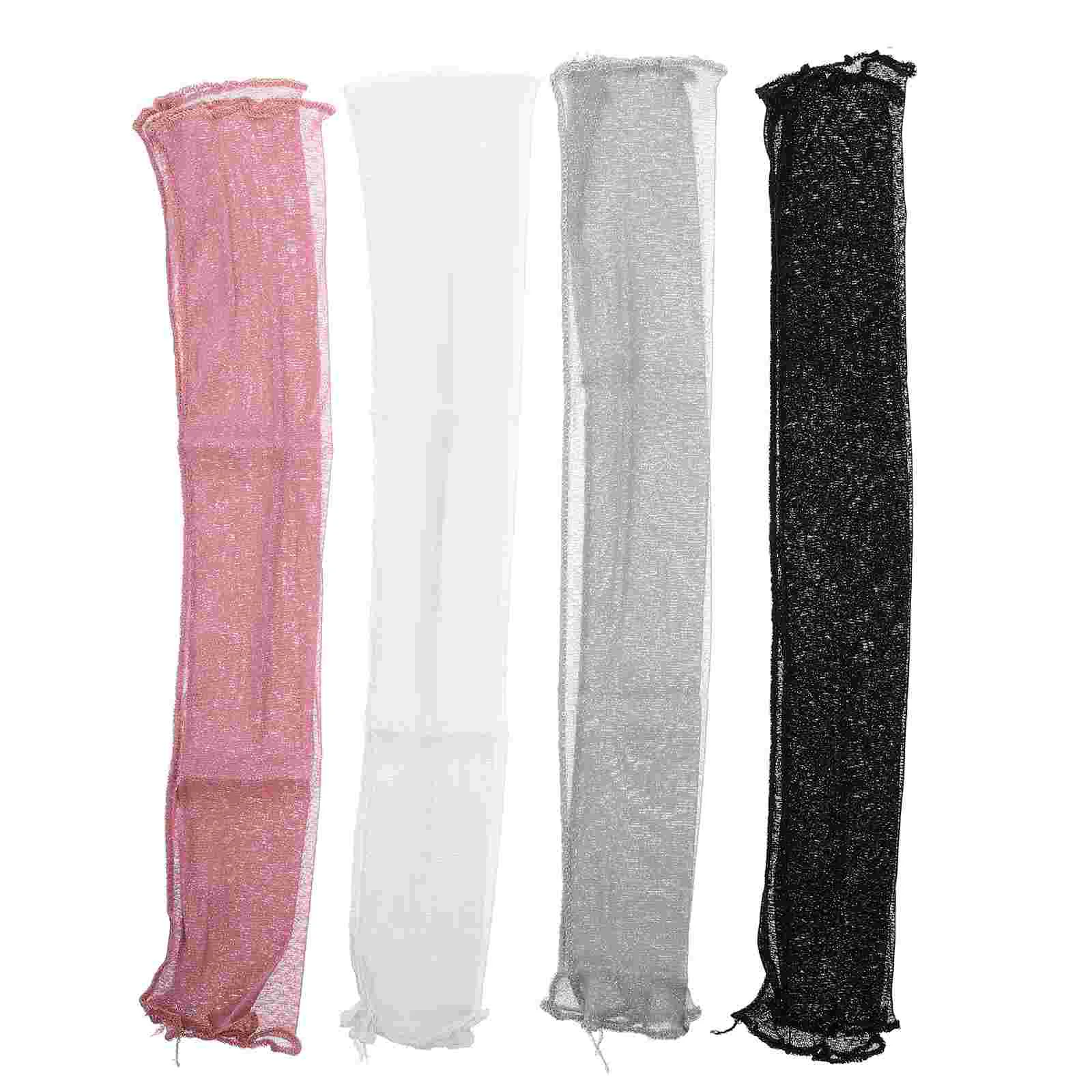 

4 Pairs Lace Ice Sleeves Outdoor Arm Sports for Summer Sunproof Cover Women Breathable