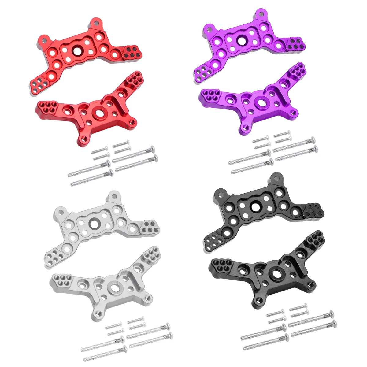 2Pcs Mjx Hyper Go 14209 14210 Metal Front Rear Shock Tower Shock Bracket Mount Remote Control Car Aluminum Upgrade Parts