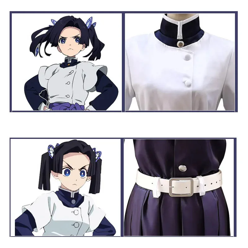 أزياء تنكرية كيميتسو نو يابا أوي كانزاكي شعر مستعار كيساتسوتاي ممرضة موحدة ملابس الهالوين للبالغين للجنسين