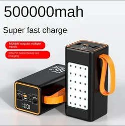 500000mah 100000mah 200000mah 300000mah Upgraded Version Super power bank fast charge with LED Super Large Capacity BCAK