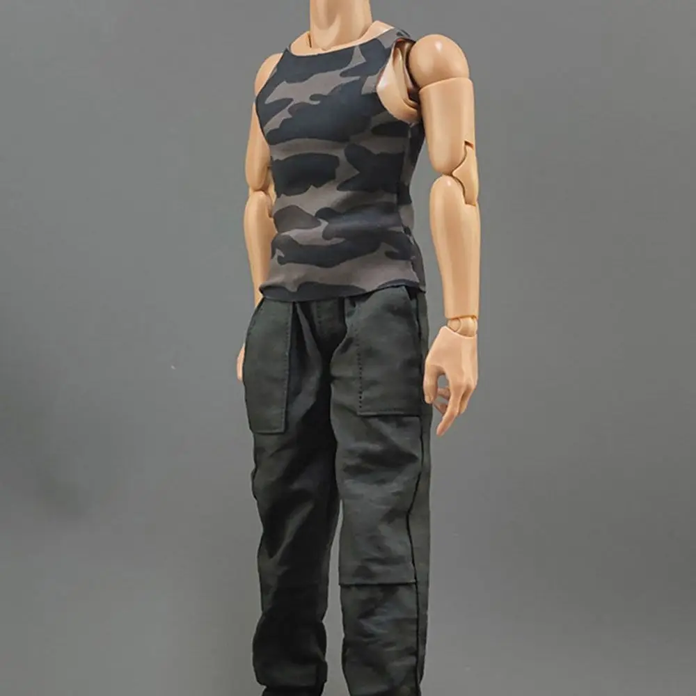 Hiking Clothes For 12"Action  1/6 Miniature Clothing Soldier Casual T-shirt Soldier Figure Accessory  Sports Bottom