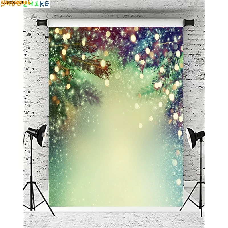 

Christmas Wooden Shelf Photography Backdrop Props Family Party Living Room Decor Teddy Bear New Year Holiday Background XM-06