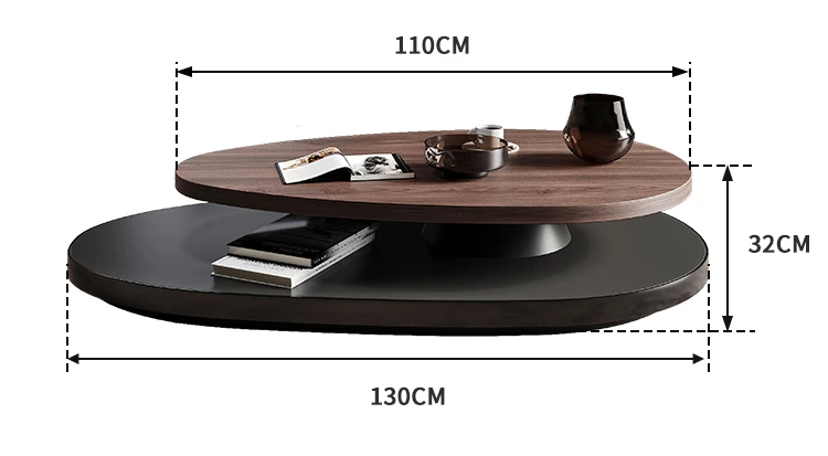 Retro style minimalist coffee table small apartment living room home