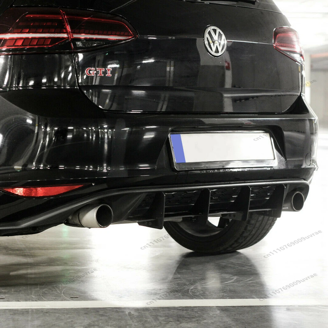 

Glossy Black Rear Bumper 4 Fins Diffuser Rear Side Splitters Kit For VW Golf 7 VII MK7 GTI 2013-2016 ABS Spoiler Lip Styling Kit