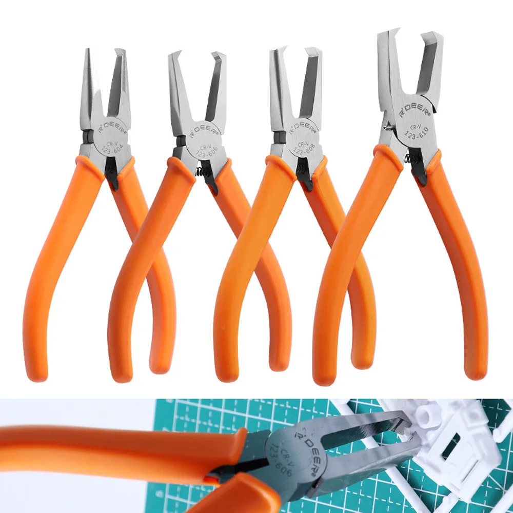 

Plastic Cutting 4/6/8/10mm Flush Jaw Pliers 90 Degree Double-Edged CR-V Tip Cutter Nipper for Sprue Burrs Cutting Hand Tool