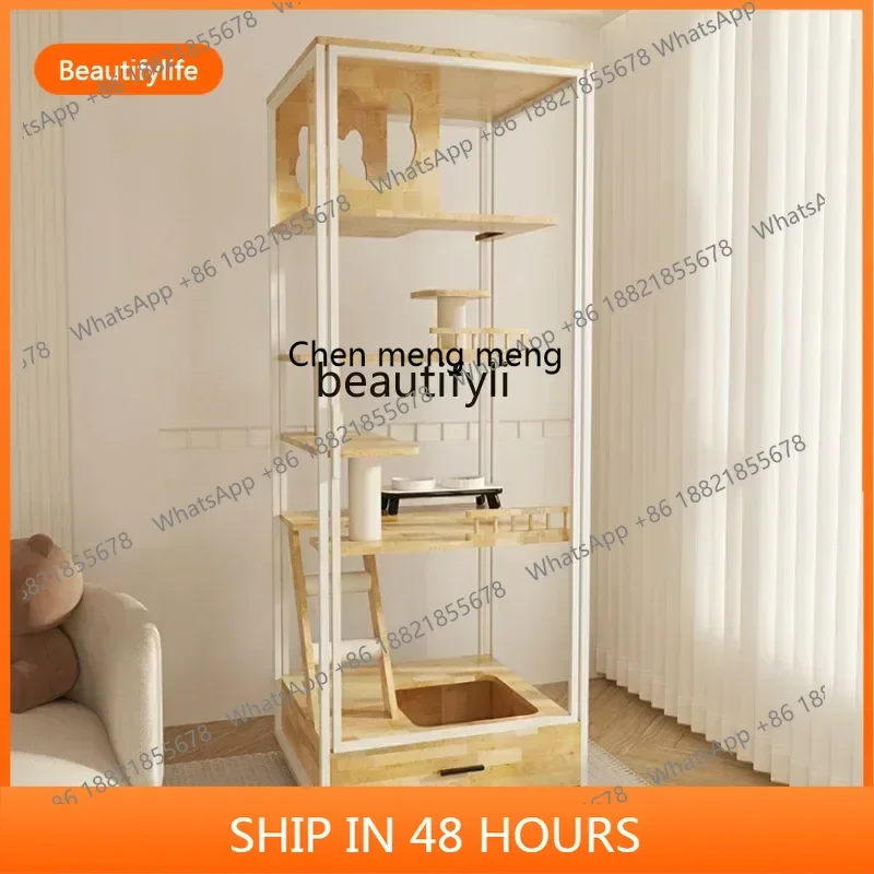 ss cn8350 ss 8350 Panoramic Cat Villa Does Not Occupy the Area Toilet Integrated Home Indoor  House White Small Apartment Solid