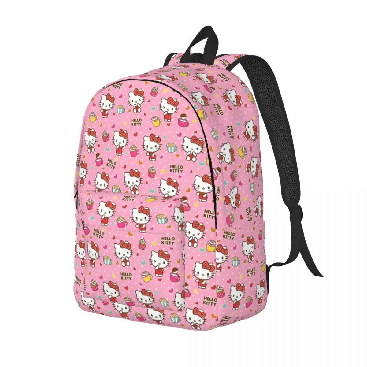 Mochila escolar bonita de Hello Kitty para niños, mochilas de viaje, mochilas escolares suaves de diseñador para niñas, mochila divertida