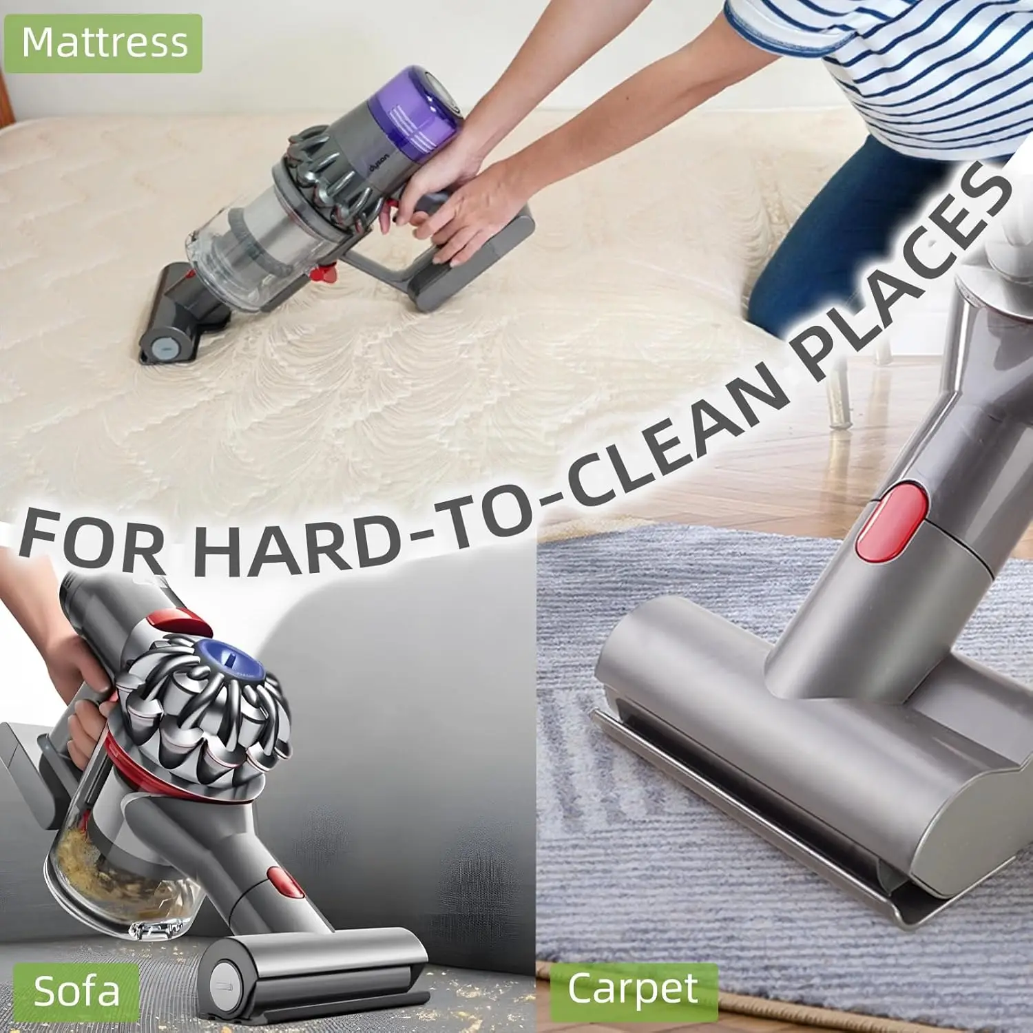 Mini ferramenta de cabeça de escova para dyson v7 v8 v10 v11 v15 aspiradores sem fio vácuo couth colchão estofamento ferramenta cabeça substituição