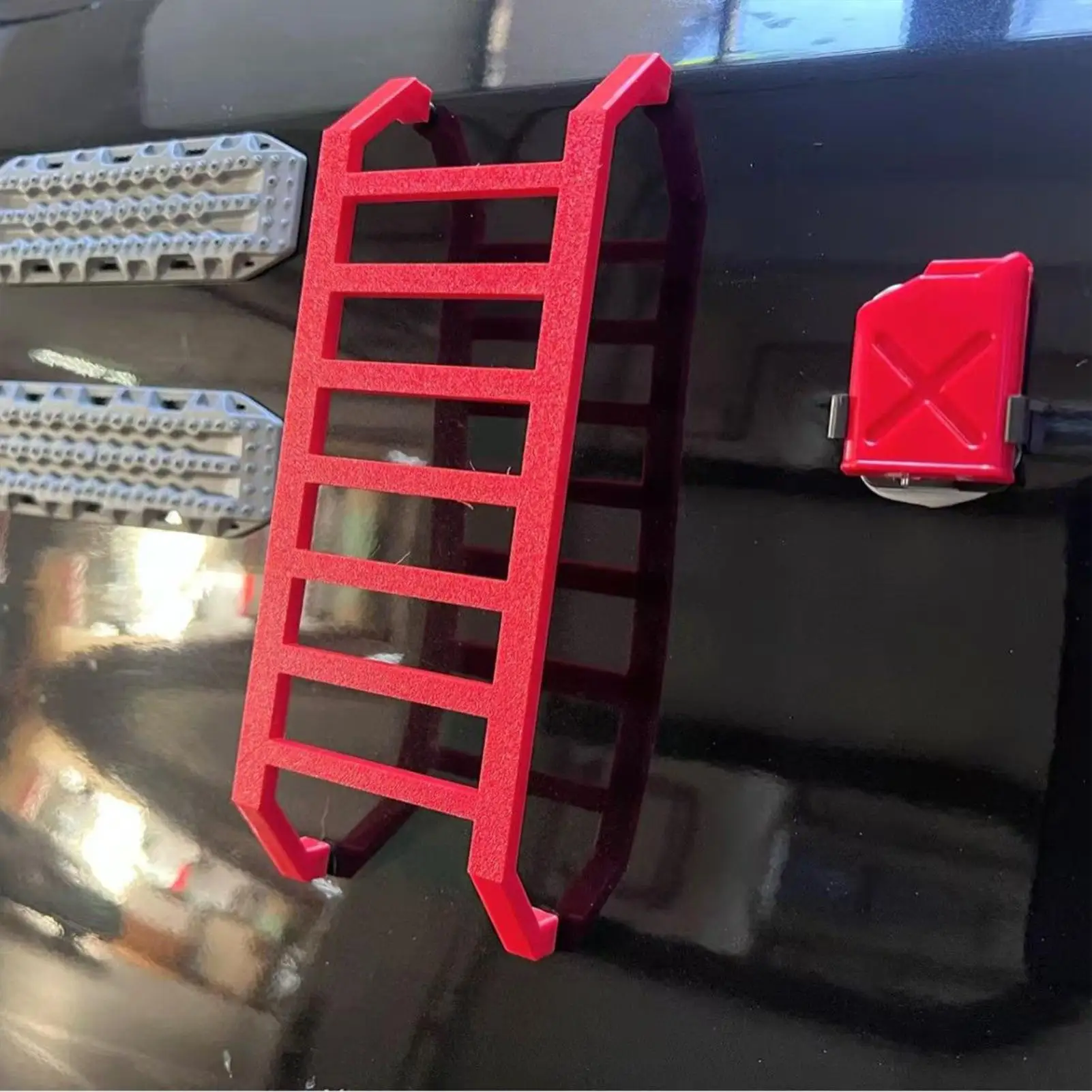 

3D Magnetic Car Body Ladder Decal Car Exterior Ladder Shape Decal Creative Car Accessory For Bumper Hood Door