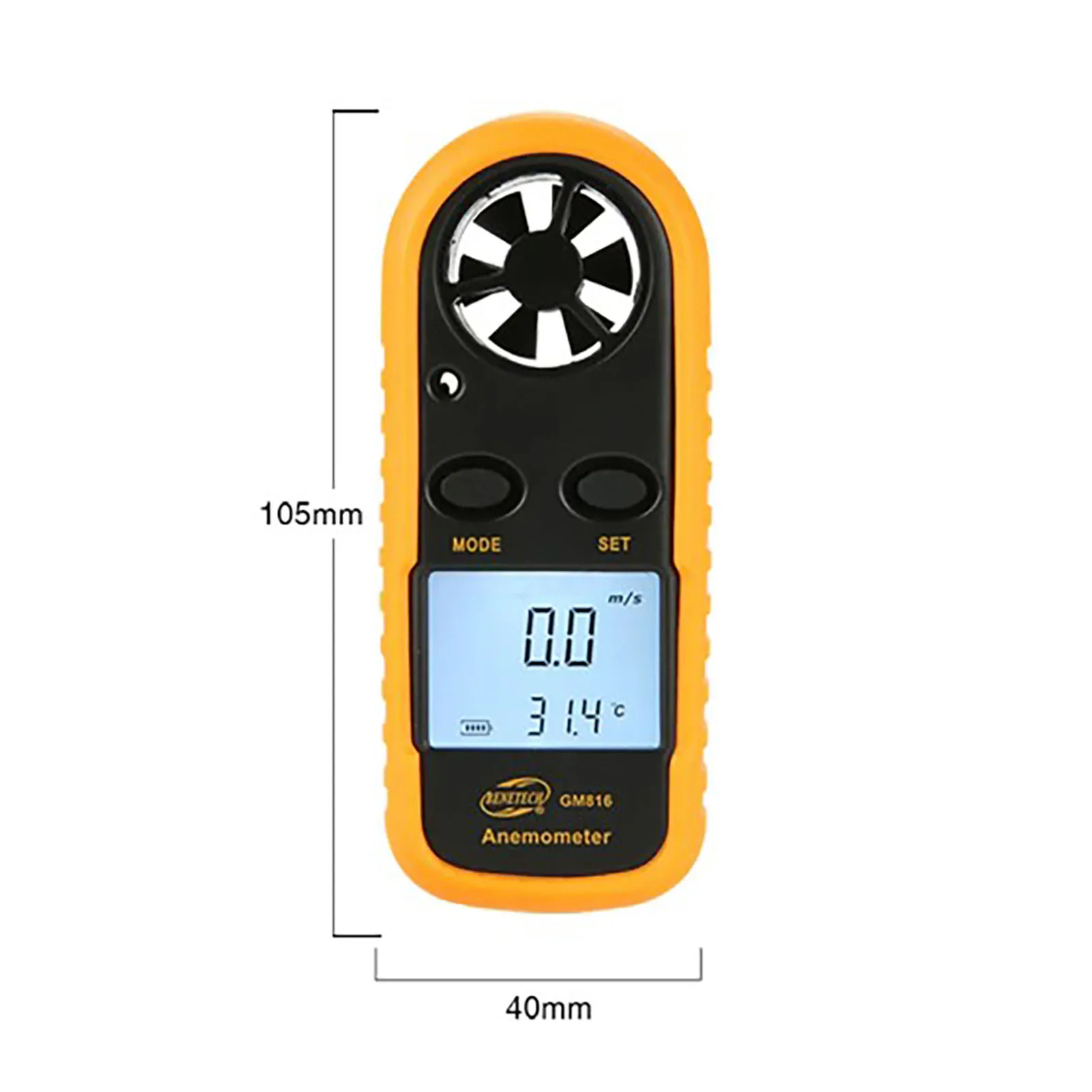 เครื่องวัดความเร็วลม Chill Tester Velocity Gauge เครื่องวัดความเร็วลมแบบดิจิตอลสําหรับอุตสาหกรรมการเกษตรเครื่องวัดความเร็วลมแบบดิจิตอล Wind Chill Tester