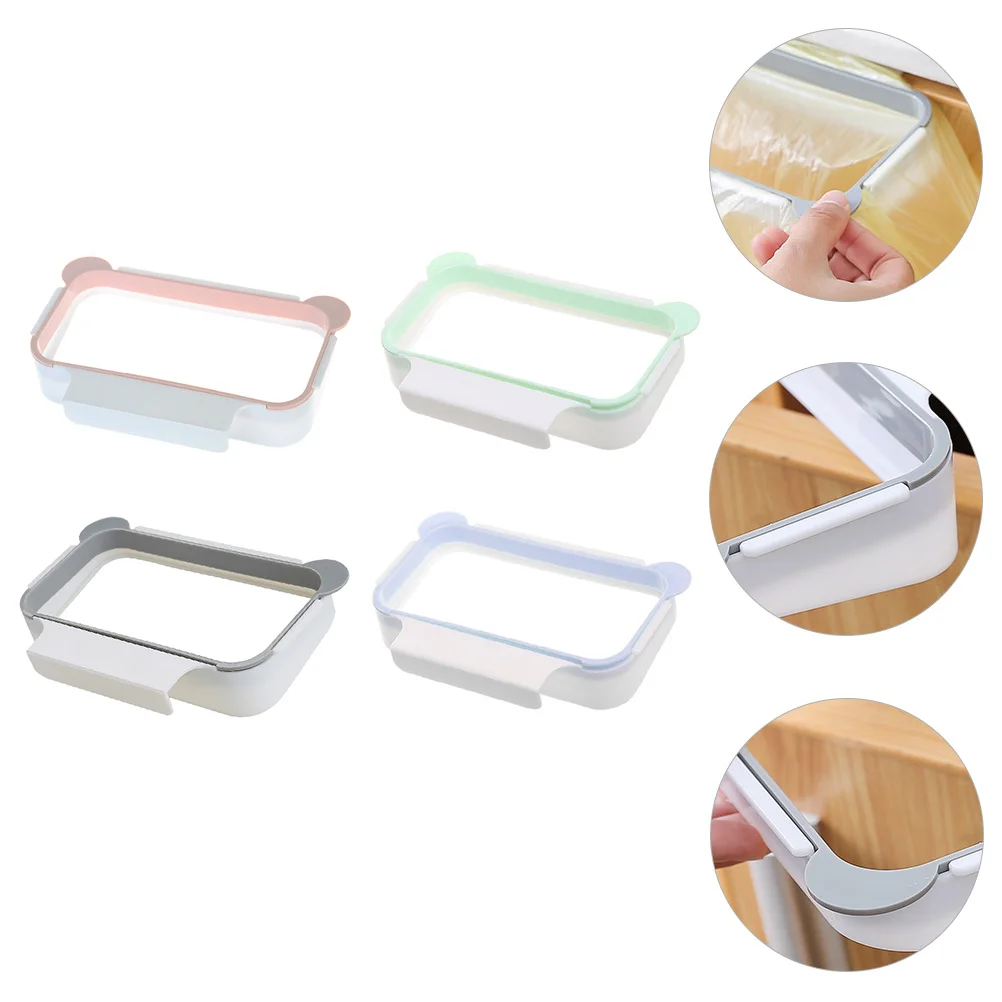 

4Pcs Kitchen Hanging Rack Garbage Bag Rack Space Saving Holder for Cleaning Cloth Duster Cloth Multipurpose Kitchen Bathroom