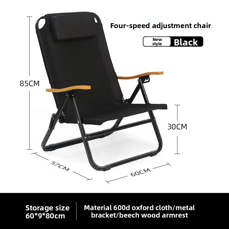 Portable Dual-Purpose Folding Backrest Chair for Outdoor Camping Fishing Beach Use Durable Iron Metal Material
