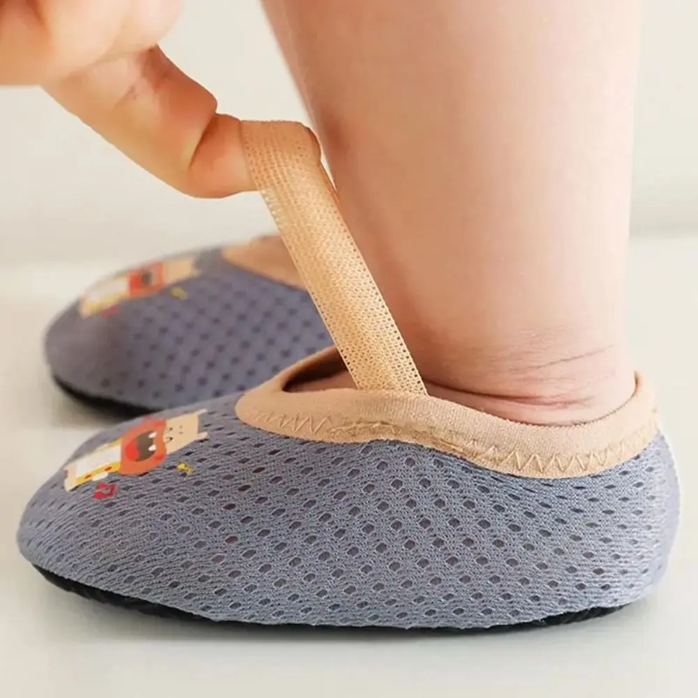 Cartoon Anti-slip Baby Floor Shoes Soft Sole Breathable Baby Shoes Summer Mesh Barefoot Shoes Home Floor