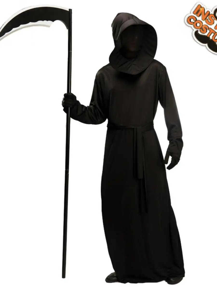 남성용 블라 데빌 할로윈 코스튬 임 레이퍼 무대 공연 의상 역할극 의상 수확 축제 낫 괴물