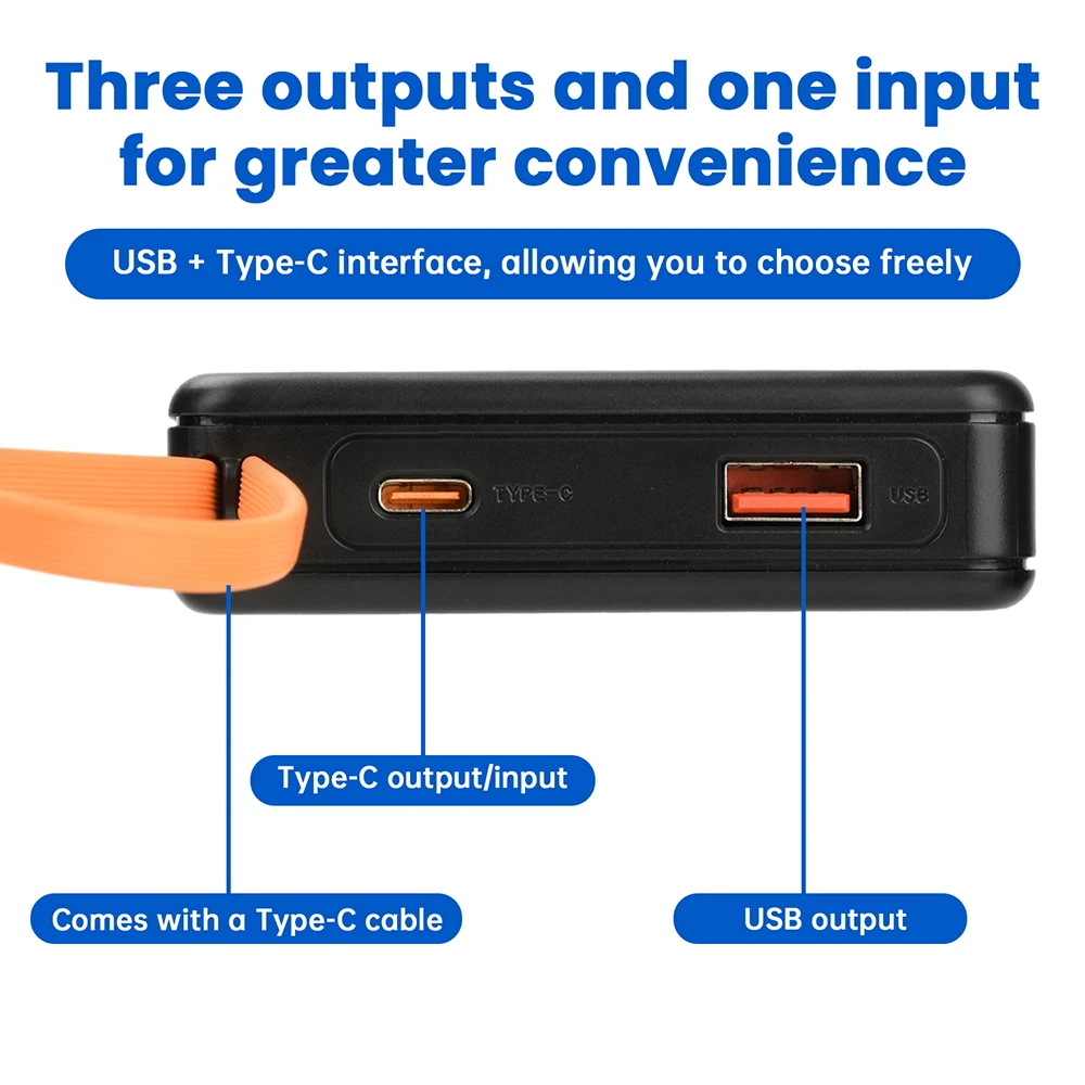 DIY 3*18650 Battery Power Bank Kit 10W 22.5W Fast Charging Case With Charge Cable Removable Welding Free Mobile Power Supply Kit