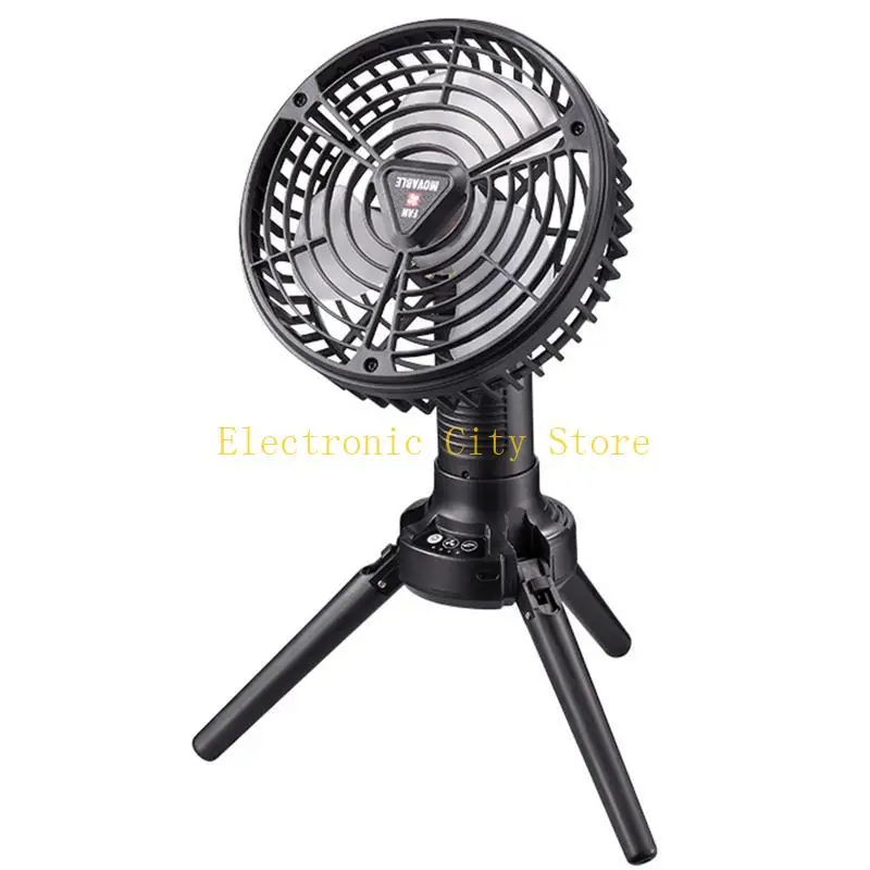 

Camping Portable Fan with LED Light 10400mAh Rechargeable Fan with Hook HU8D