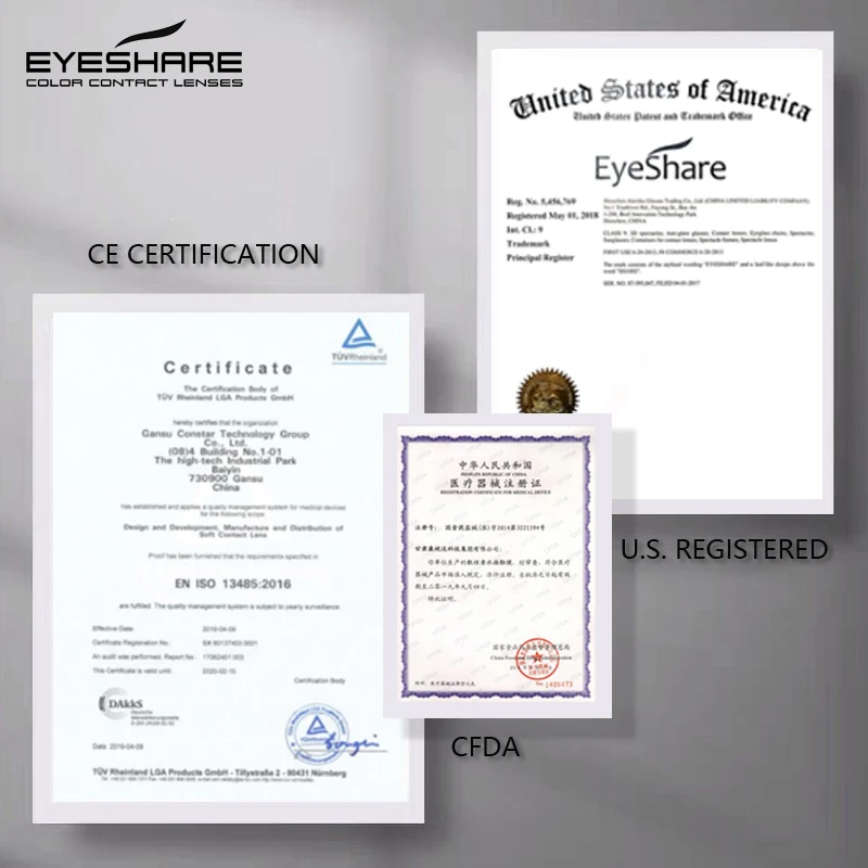 EYESHARE 1 пара цветных контактных линз для глаз серая линза мягкие линзы естественного цвета косметика контакт ежегодные красивые Фото №6