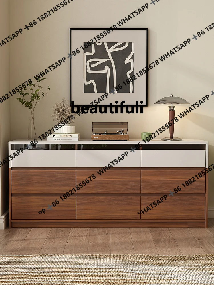 

Комод из цельного дерева, антикварный ящик для хранения вещей в конце кровати в спальне, новый шкафчик для гостиной