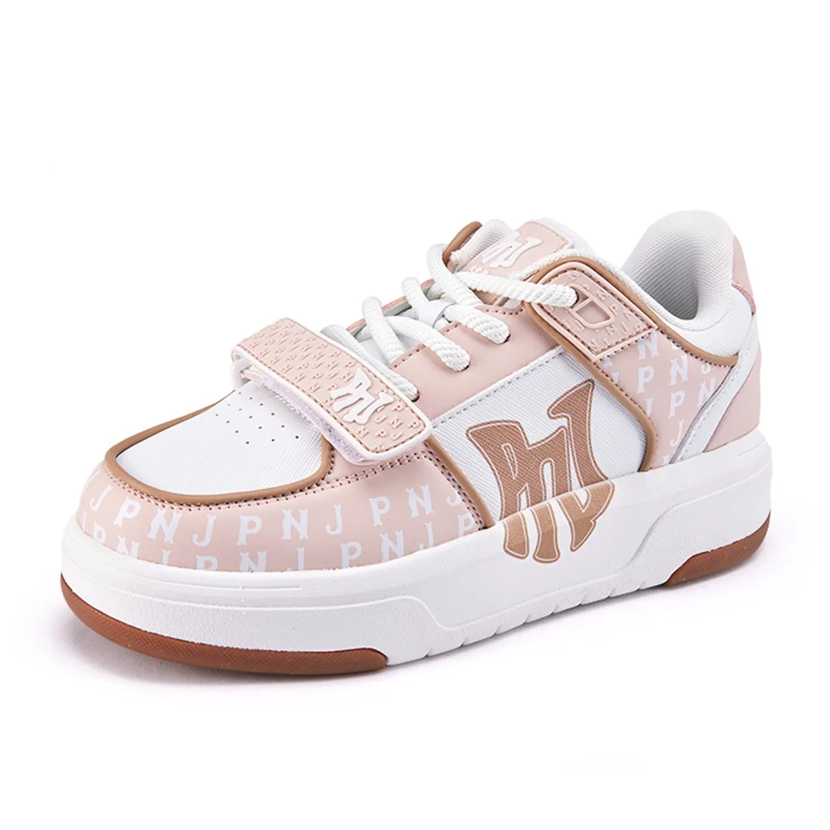 PNJ Little white shoes women 2024 Zhongbang thick soled sports shoes retro casual women's board shoes running shoes women