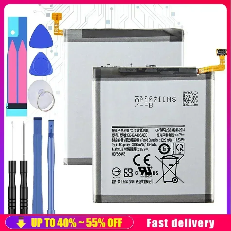 EB-BA405ABU/EB-BA405ABE 3100mAh Mobile Phone Batteries For SAMSUNG Galaxy A40 2019 SM-A405FM/DS A405FN/DS GH82-19582A Battery