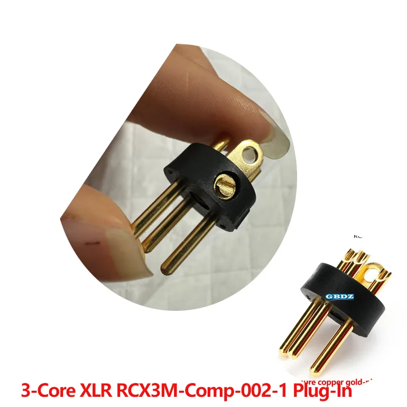 

3-Core XLR RCX3M-Comp-002-1 High End Pure Copper Gold-Plated Plug-In 3 Pin XLR Microphone Speaker Audio Adapter ﻿
