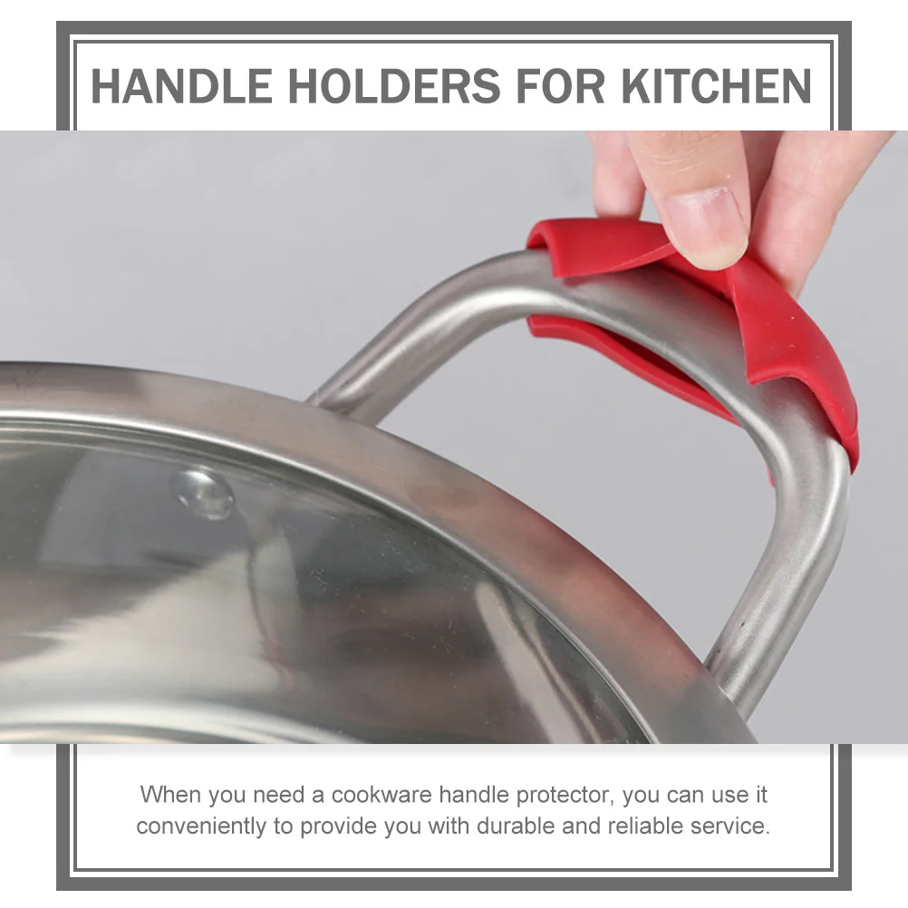 

12 Pcs Soup Pot Ear Sleeves Handle for Kitchen Protectors Restaurant Hot Skillet Cover Heat Resistant Holders Frying