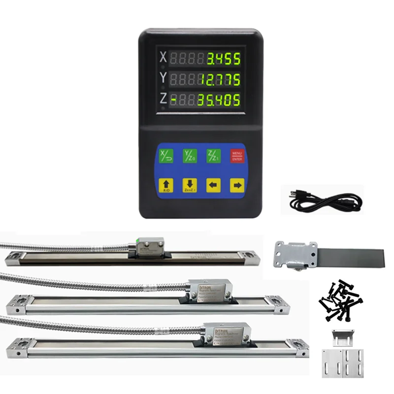 Kit Display Readout digitale Dro 1/2/3 Axis con Encoder sensore scala lineare magnetica da 50-1000mm per fresatrici tornio