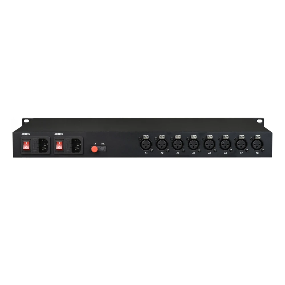 FCTEL 8-Ch AES Balanced XLR Audio over Fiber extender