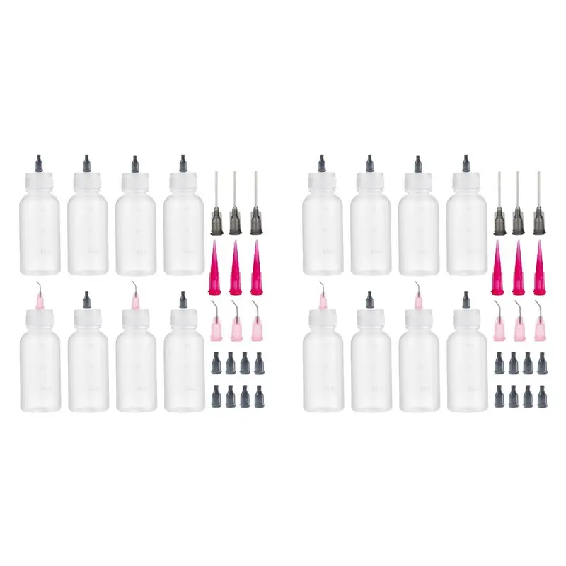 

B82B-16 Pcs Precision Tip Applicator Bottle, Needle Tip Squeeze Bottle, Glue Applicator Bottles,50ML