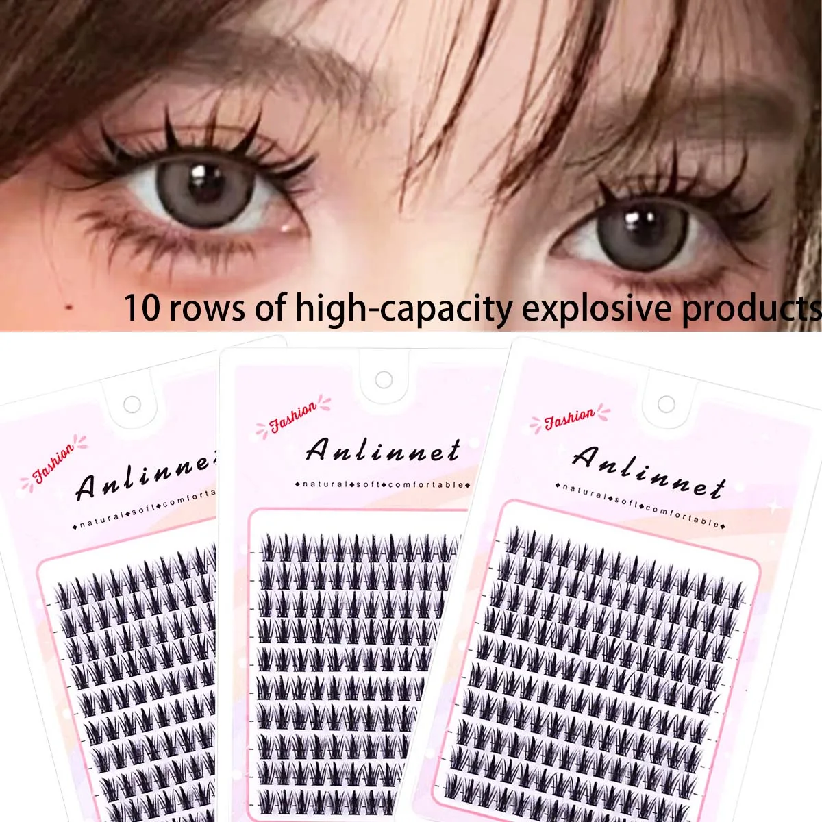 140 clusters label false eyelashes Soft lash clusters eyelashes makeup tools Single cluster grafting eyelash extension cosmetics