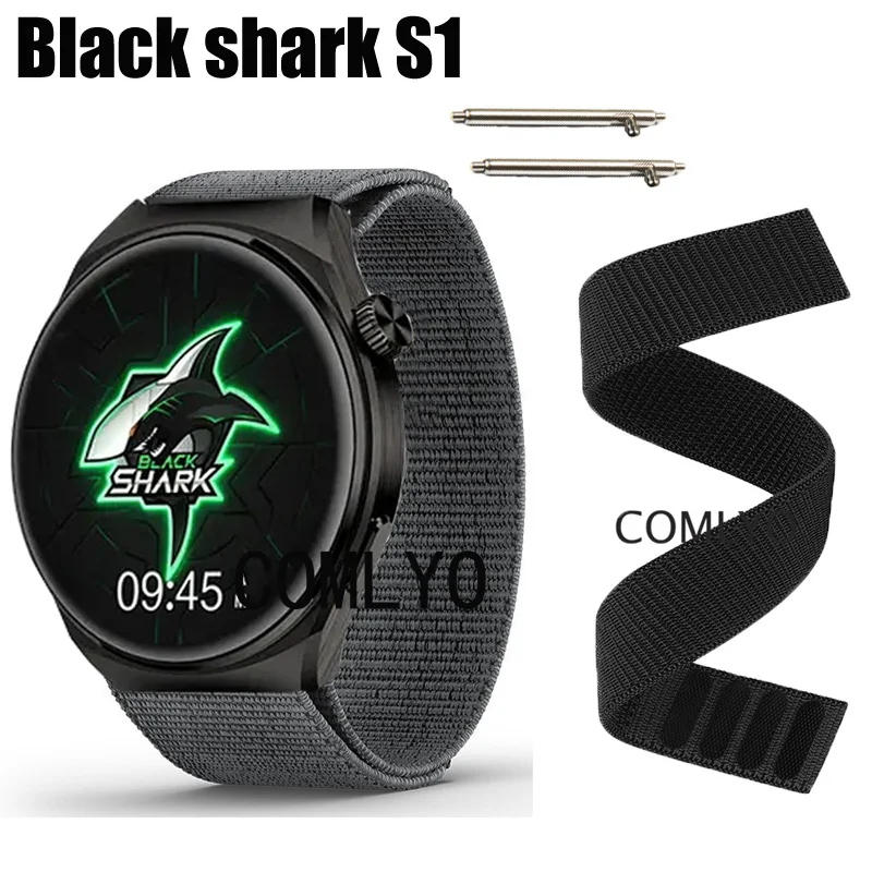 NEW For Black Shark S1 Strap Nylon Watch Band Hook&Look Soft Belt Watchband