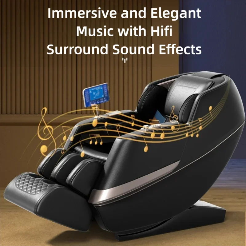 AI Smart 4D Massage Chair Shiatsu Air Compression Full Body Zero Gravity with Bluetooth Speaker Leisure Sofa for Home Relaxation