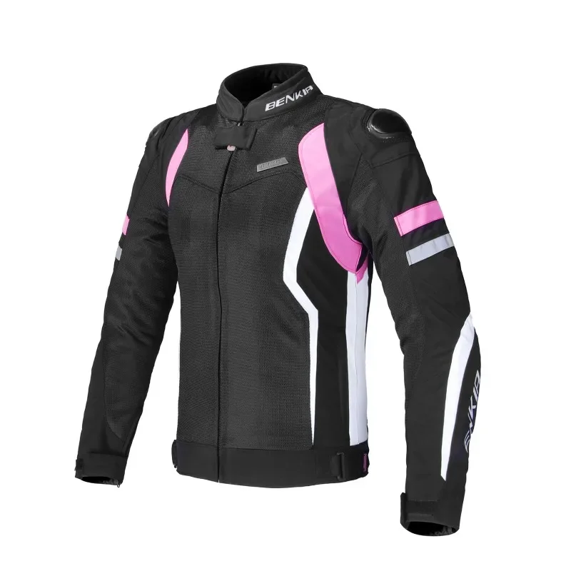 

BENKIA Motorcyclist Jacket Women's Spring, Summer and Riding Waterproof, Windproof and Drop-proof Riding Suit HDF-JW-W395