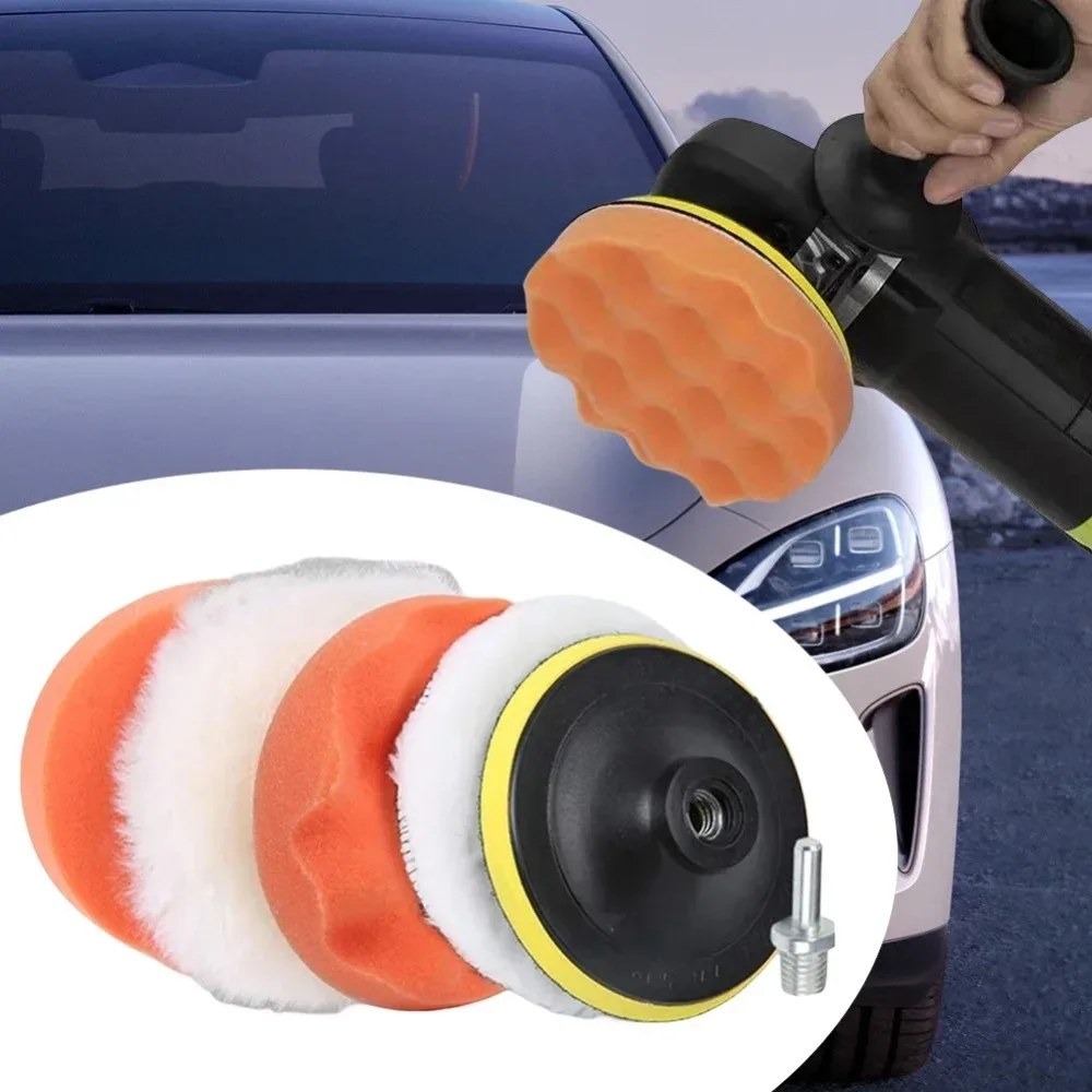 Multi size foam polishing pads 3 4 5 inch set for electric drill car wax application and paint shine enhancement