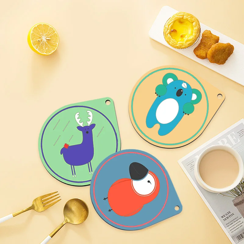 Anti Scald Pad Heat-Resistant Animal Series Thickened Silicone Three-Dimensional Insulation Pad Tableware Pad Bowl Pad Pot Pad