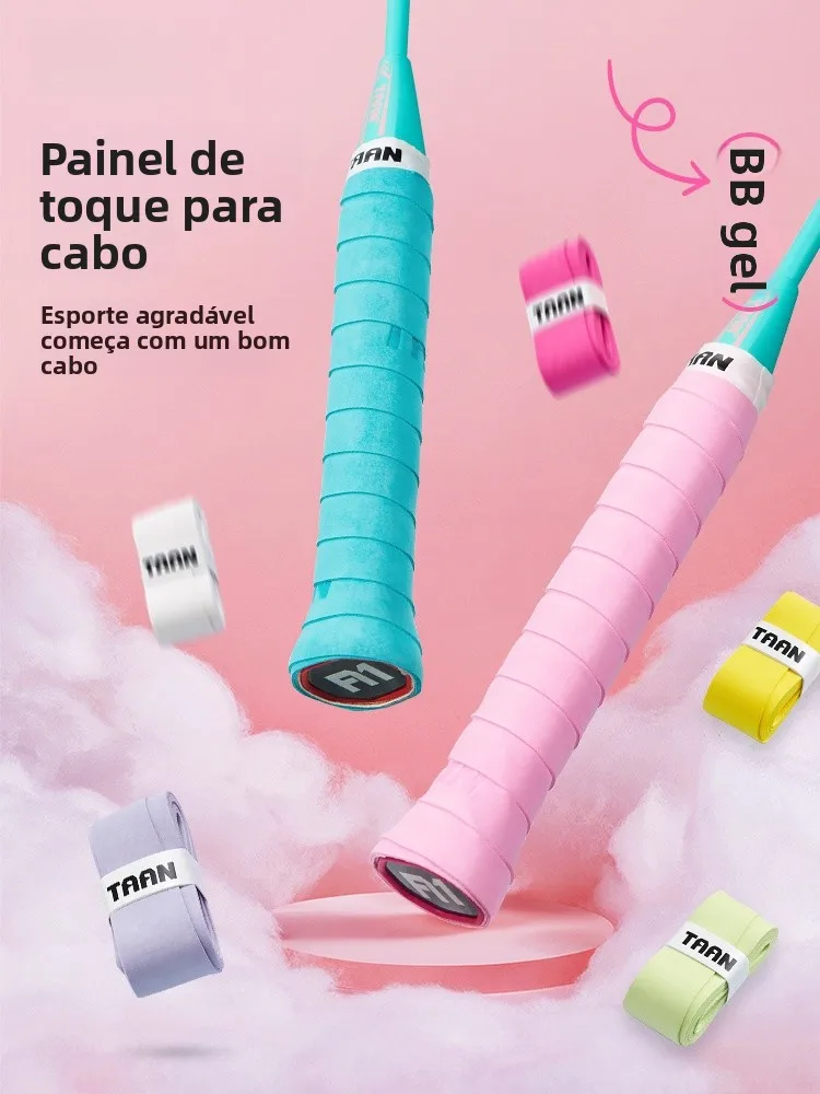fita-adesiva-antiderrapante-taan-para-raquetes-de-badminton-e-tenis-modelo-fino-absorvente-de-suor-acessorio-esportivo-par