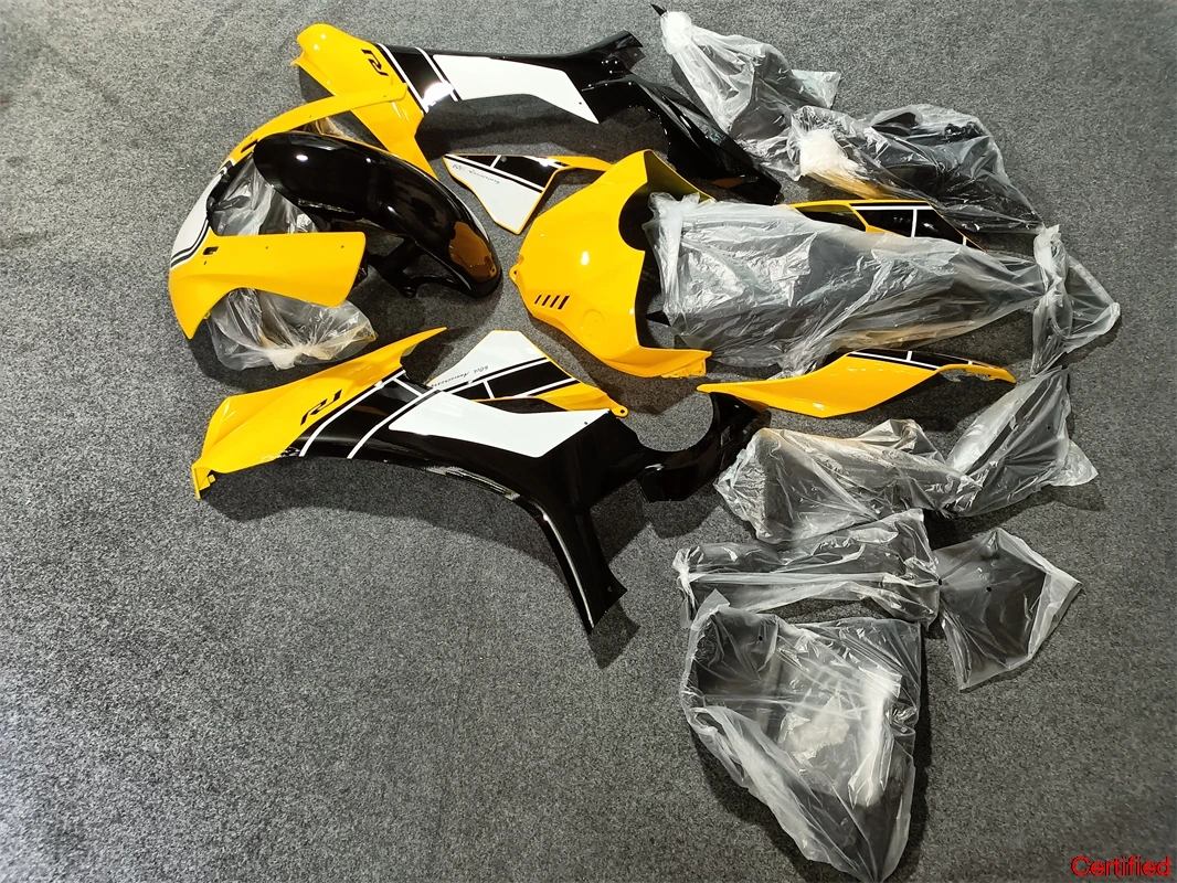 

Комплект обтекателей мотоцикла, подходящий для YAMAHA YZF-R1 2015 2016 2017 2018 15 16 17 18, комплект кузова желтого цвета
