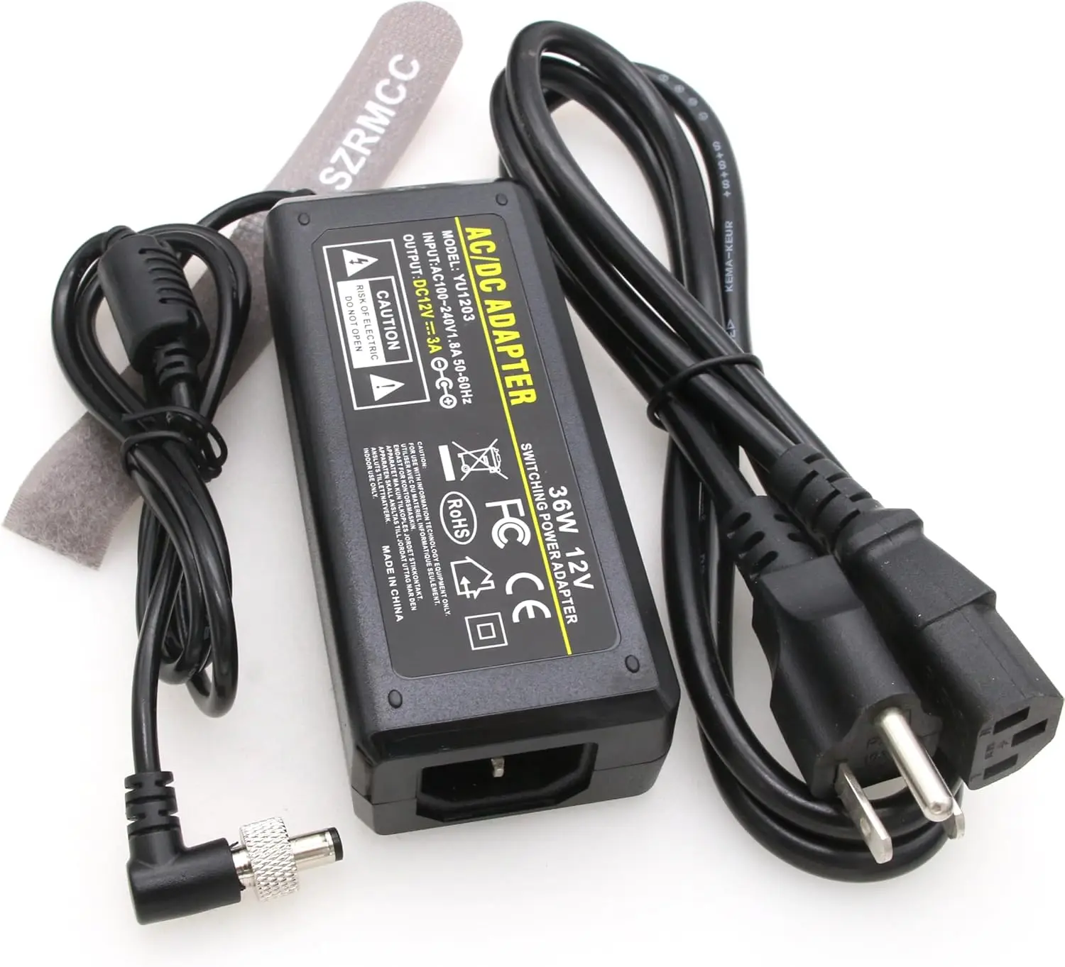 Locking DC 5.5 2.5 2.1mm 12V 3A AC Power Adapter for Atomos Ninja V Shogun KiPRO Video Devices Monitor Lectrosonics SR Receiver