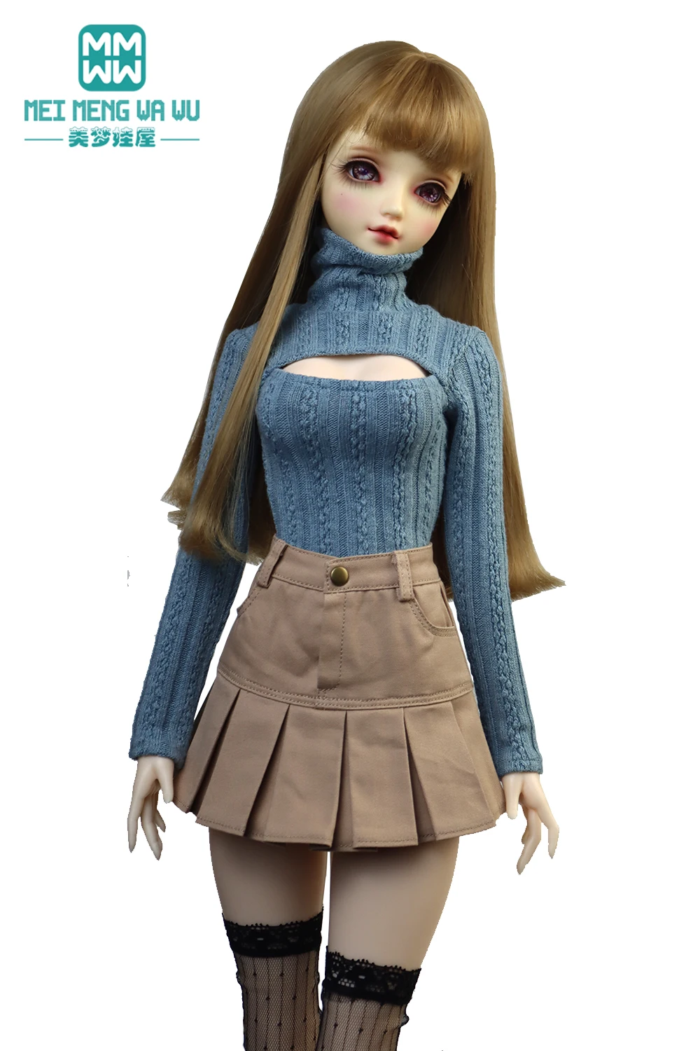 Bjd-ミニデニムスカート43-60cm,密度1/4,1/3,スケールモデル,子供用ジョイントおもちゃ,女の子へのギフト