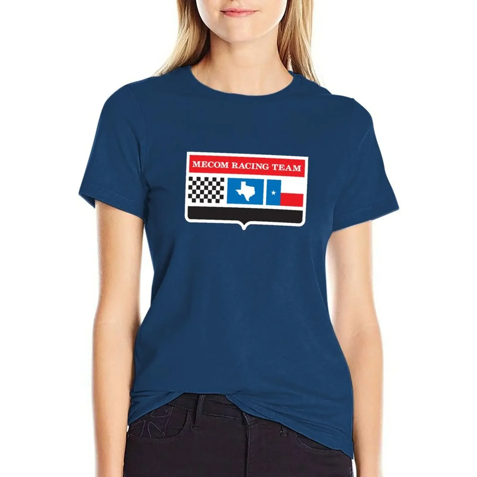 

Mecom Racing Team vintage logo T-shirt graphics tees tshirts woman