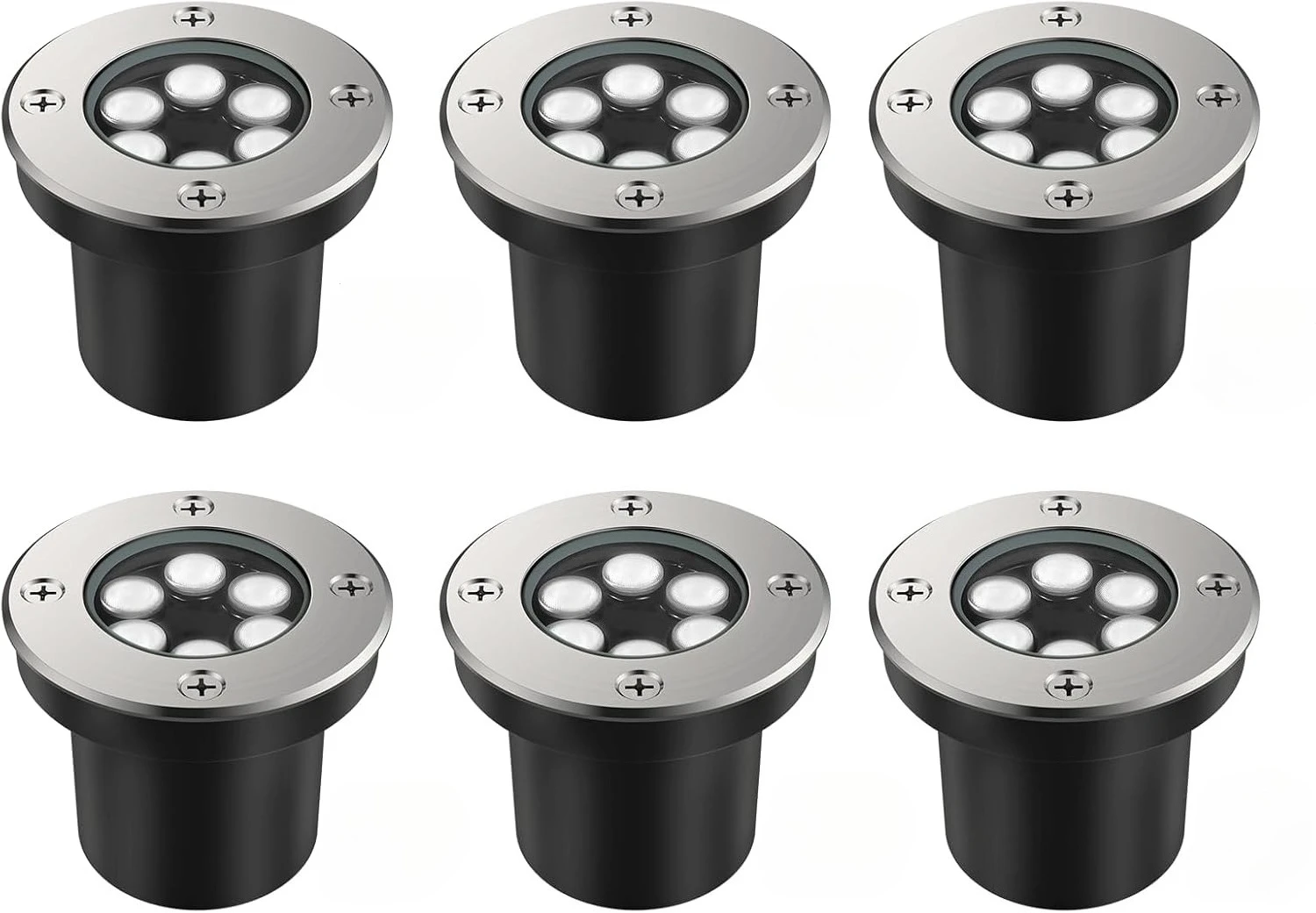6W IP67 Waterproof In Ground Landscape Light Low Voltage Buried Design Outdoor Decor Lighting For Yard Patio Deck Garden Pathway
