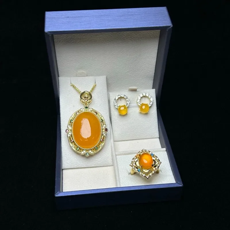 

High Ice Quartzite Set, Exquisite Atmospheric Style Jewelry