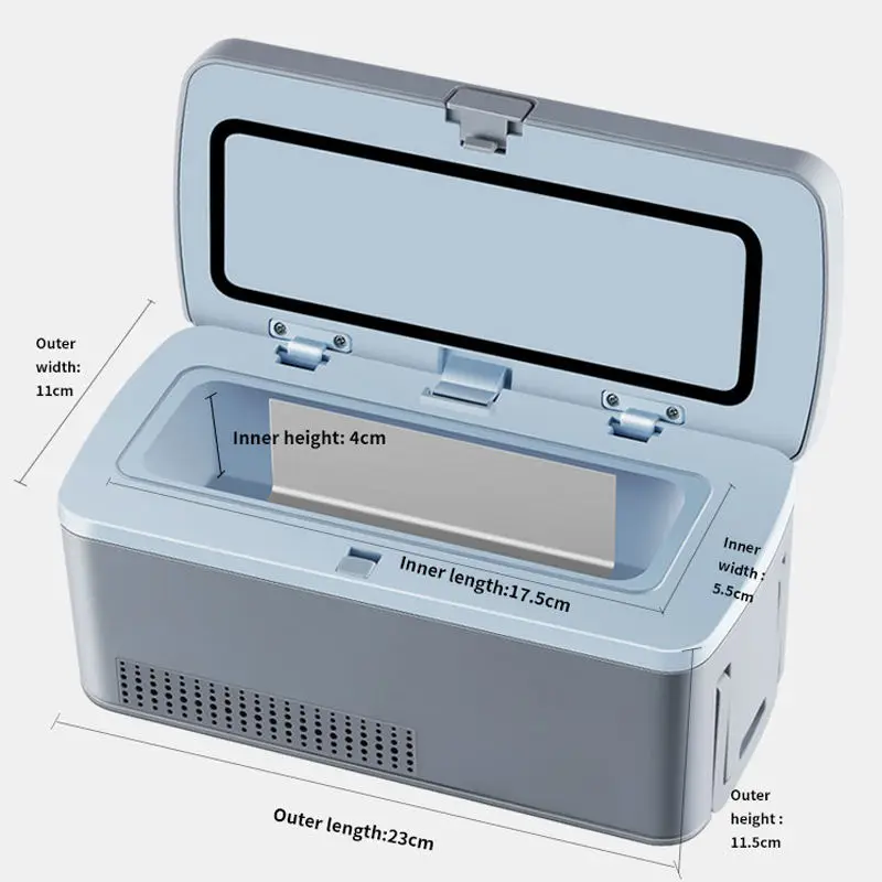 Insulin Refrigeration Box, Convenient Cooler With Handle Pill And Vaccine Cooling Box Suitable For Outdoor Travel and Airplanes